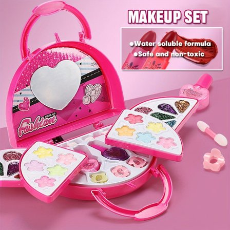 Princess Make Up Bag Play House Toy Girls, Eye Shadow Makeup Cosmetics Box, Födelsedagsjulklapp till barnfest Cosplay