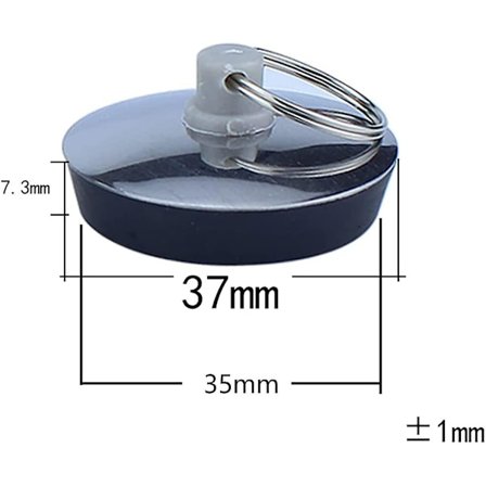 4 stk. gummi vask prop med afløbsstop passer til 35 mm til badekar køkken badeværelse