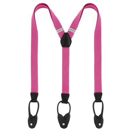 Wąskie szelki na guziki w kolorze fuksji dla mężczyzn