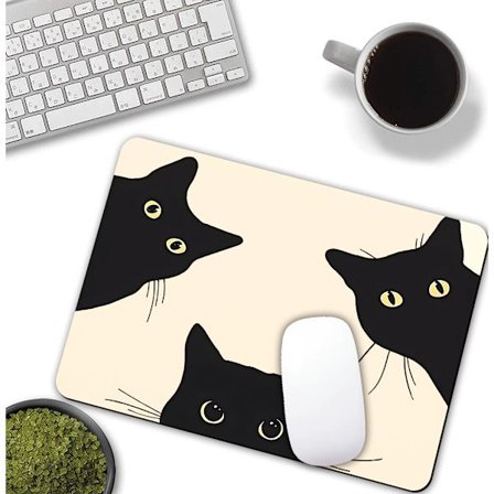 Hauska kissahiirimatto, neliömäinen, söpö hiirimatto langattomalle hiirelle