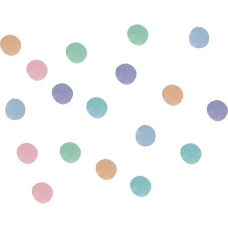 Et sett med fargerike prikker veggklistremerker veggklistremerke for soverom av