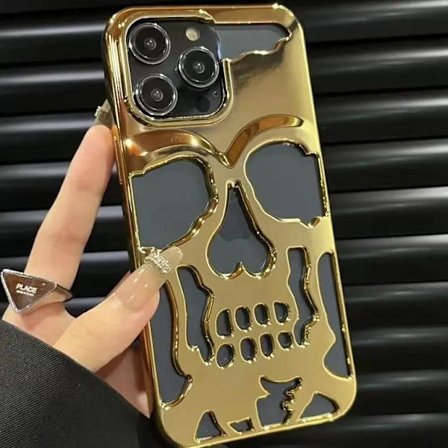Metallic Skeleton Mobile Cover til iPhone 14 - Premium beskyttelse med cool design