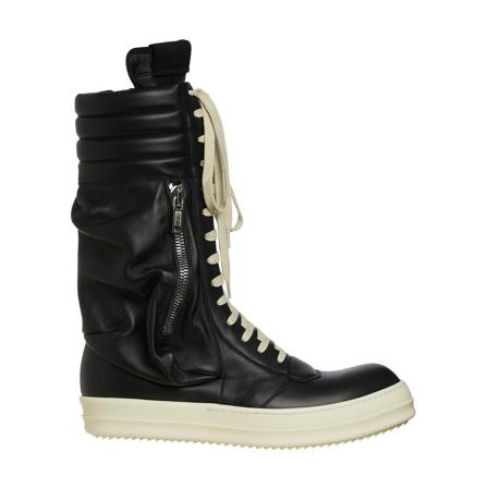 Rick Owens Boot Sort, Herre Sneakers, Størrelse: 43 EU