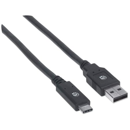 Manhattan USB 3.1 Gen 1 Device Cable 2m Type-A Male to Type-C Male 5 Gbps Black