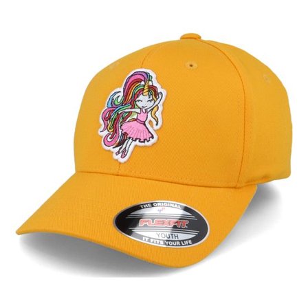 Unicorns - Gul flexfit Keps - Kids Unicorn Ballerina Yellow Flexfit @ Hatstore