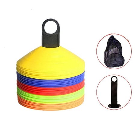 50 stk. Markeringskegler Pladsmarkører Fodboldtræning