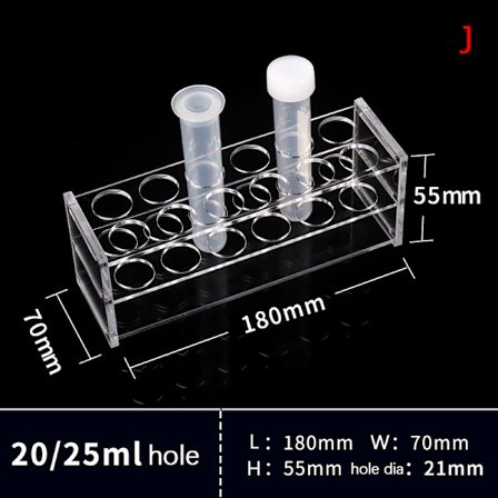 Plast klar sentrifugalprøverør Rack Holder Skoleforsyning