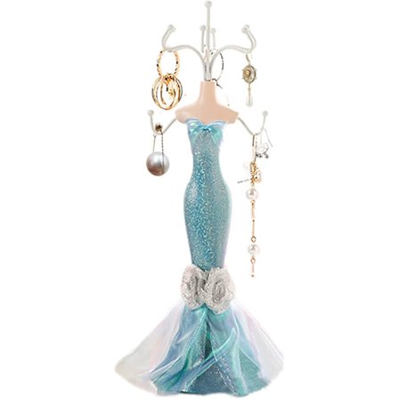 Heytea Smykkeudstillingsstand, Mannequin Smykkeholder, Prinsessekjole Halskæde Smykkeudstillingsstand, Model Kjole Udstillingsorganisator Smykkeophæng