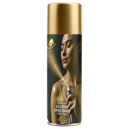 Hår- och Kroppsfärg Glitter Spray Guld