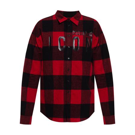 Dsquared2, Shirt with logo Czerwony, Mężczyzna, Rozmiar: M