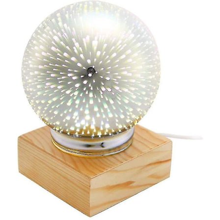 3D Glas Magisk Ljus, LED Dekorativa Ljus för Sovrum, Sänglampa, Babybordlampa