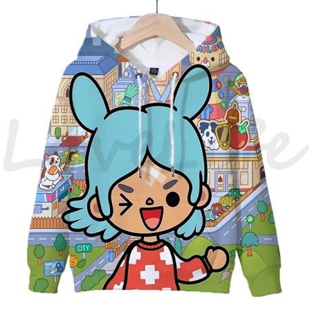 Toca Life World Luvtröjor Pojille ja Tytöille Pitkähihaiset Paidat Lapset Urheilupuvut Lapset Piirretty Paidat Syyspaidat Sudadera 19 19 kids-140(10T)