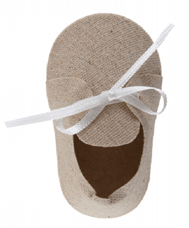 Dekoration tygsko 4-pack naturfärg - Baby Shower Dekoration - Dop Dekoration - Kalaslagret.se