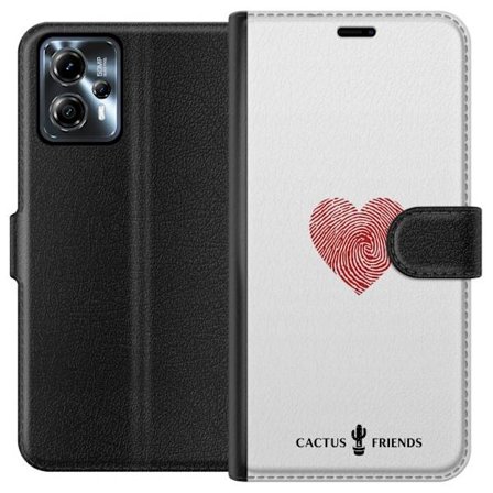 Kompatibelt Lommeboketui til Motorola Motorola Moto G13 Cactus and Friends - Fingerprint Love