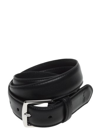 Polo Ralph Lauren Full-Grain Leather Dress Belt - Black - 32