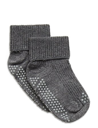 Melton Wool Socks - Anti-Slip - Grey - 23/26