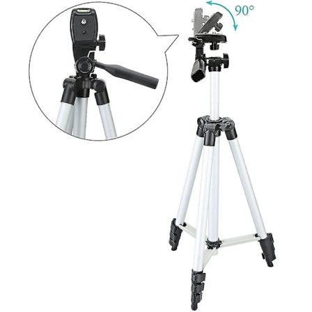 Telefonstativ Universal Aluminiumlegering Stativ Stativ Mobiltelefonholder (SLIVER)