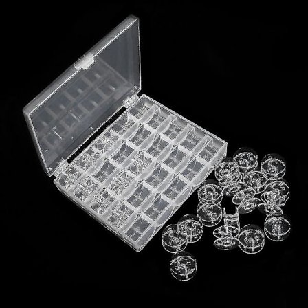 Sytrådsspoler i plast med opbevaringsboks, til Brother, 25 stk.