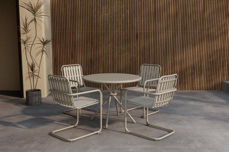 Venture Home Chios Matgrupp Beige, Utemöbler