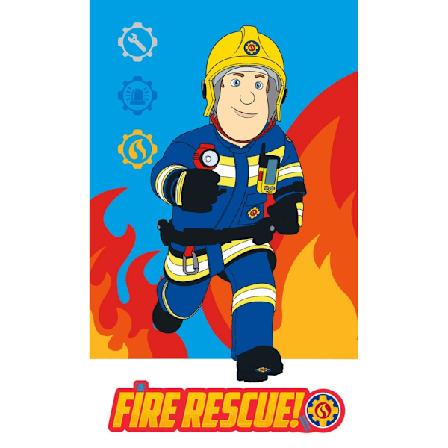 Brandman Sam Rescue handduk & ansiktshandduk 30×50 cm