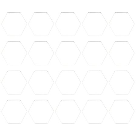 20 st Klara Hexagon Akryl Placeringskort Namn för Bröllopsfest Event Dekor Tomma Gästnamnskort Bordsplaceringskort