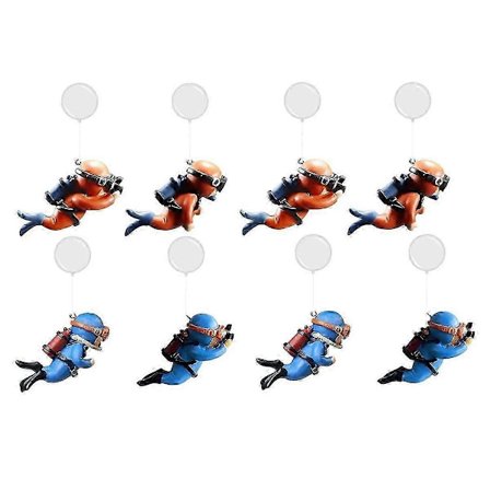 8 st Fisk Tank Dekorationer Tillbehör Flytande Dykare Akvarium Ornament Små Flytande Boll Akvarium Tillbehör