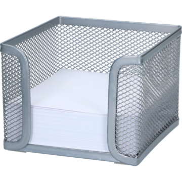 NOTISDISP. METALL SØLV 10X10CM