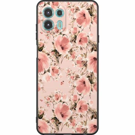 Motorola Edge 20 Lite Svart Skal Blommor