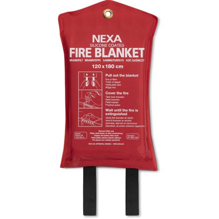 Nexa - Brannsikkerhet Brandfilt Silikon 120x180cm Rød
