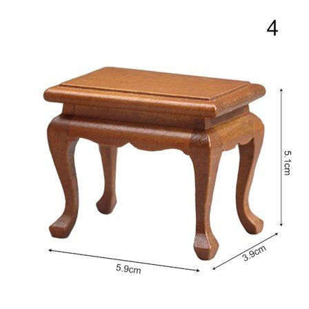 Tebord dockhus symaskin av trä 4 4