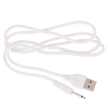 USB DC 2.5-vibratorladerkabel for oppladbar voksen T White