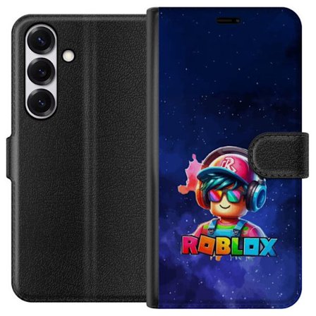 Kompatibelt Plånboksfodral till Samsung Samsung Galaxy S25 Roblox Space Explorer Design utformad i ett futuristiskt rymdtema med färgstarka detaljer