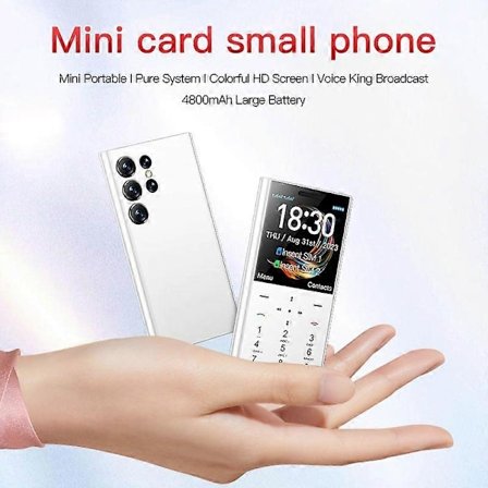 Rainbuvvy i23 4G Nytt Mini SIM-kort Tunn Mobiltelefon 1,77 tums Skärm Dubbla SIM Dubbel Standby Full Netcom 1400mAh Ficklampa Portabel Present Feature