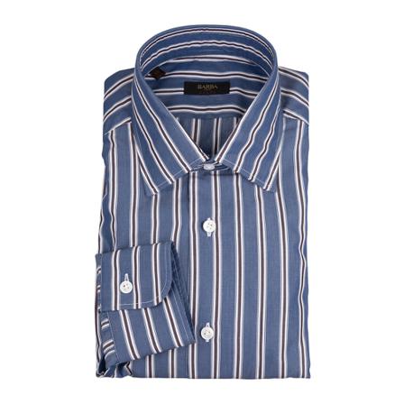 Barba Shirts , Blauw , Heren , Maat: M