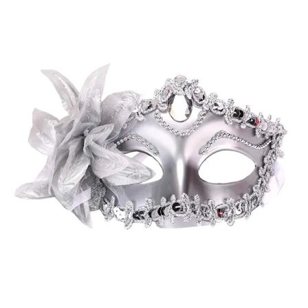 Sexig diamant mode dam juvel venetiansk mask Venedig med blommor och fjädrar bröllop karneval fest performance kostym maskerad~05086