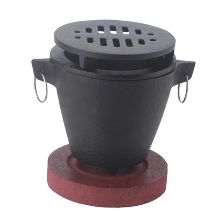 Støbejerns Hibachi Grill Nem at Bruge til Camping Indendørs Udendørs Skumfiduser