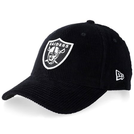 New Era - NFL Svart adjustable Keps - Las Vegas Raiders NFL Corduroy 9FORTY M-crown Black Adjustable @ Hatstore