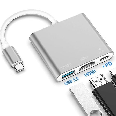 Type C Adapter, Usb 3.1 Hub (usb-c & Thunderbolt 3 Port Compatible) To Usb 3.0 / Hdmi /