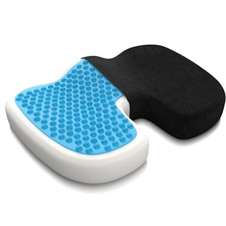 Ortopedisk sittdyna i memory foam lindrar smärta i svanskotan, idealisk för bilbarnstol och fåtölj