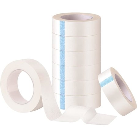 8 rullar vit fransremsa, självhäftande fransband, fransremsa för ögonfransförlängningstillbehör, 9 m per rulle