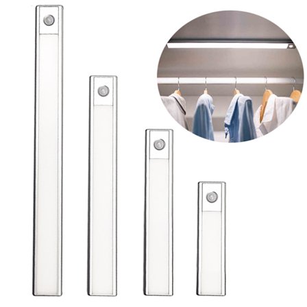 LED människokroppsinduktion Skåpljus USB uppladdningsbar nattlampa för garderob cm