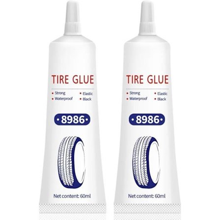 120ml Bil Däcklim, 2 Delars Bil Däckreparationssats, Gummilim, Cykel Motorcykel Bil Däck Wick Lim