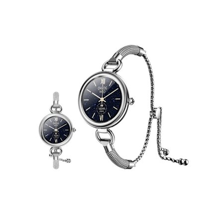 Smartwatch til kvinder, tracker, skridttæller, kalorieforbrænder, sølv