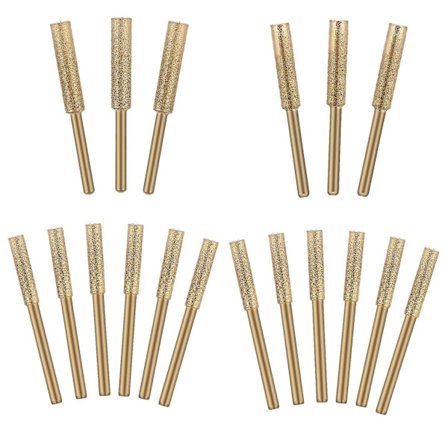 18 stk. Diamant Kædesavssliber Burr Sten Slibeværktøj