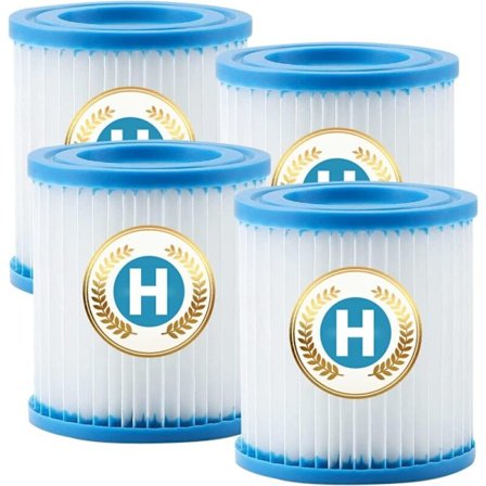 AIDUCHO 4 kpl Tyyppi H Suodatinpatruunoita Intex-altaaseen, Yhteensopiva Intex 28601/28602 Suodatinpumppujen kanssa
