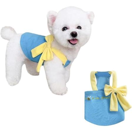 Hunde Kjoler for Små Hunder Jenter Kjæledyr Sløyfe Prinsesse Hundeklær Skjorter Vester Katt Klær Søt Valp