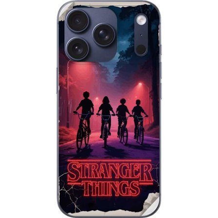 Kompatibel Mobilcover til Apple Apple iPhone 17 Pro Stranger Things mørk fantasyillustration med børn og ur dramatisk rød skræmmende design inspir