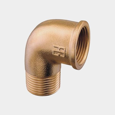 Kniekoppeling Guidi 90° Elbow Male/Female, messing, 90° gebogen, 2 1/2" G (BSP) (intern) tot 2 1/2" G (BSP) (extern)