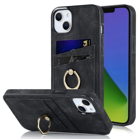 Iphone 14 Plus Kortfack Skal Ring Svart