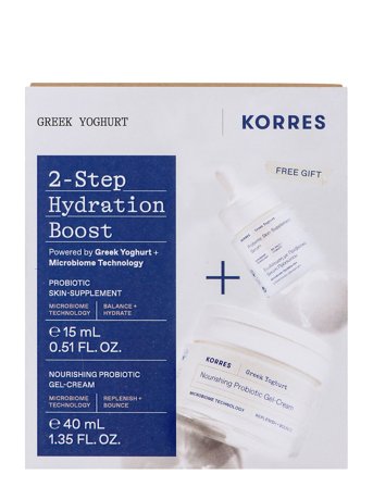 KORRES Greek Yoghurt 2-Step Hydration Boost Skincare Set, Cream 40Ml + Serum 15Ml - Nude - 2 pcs